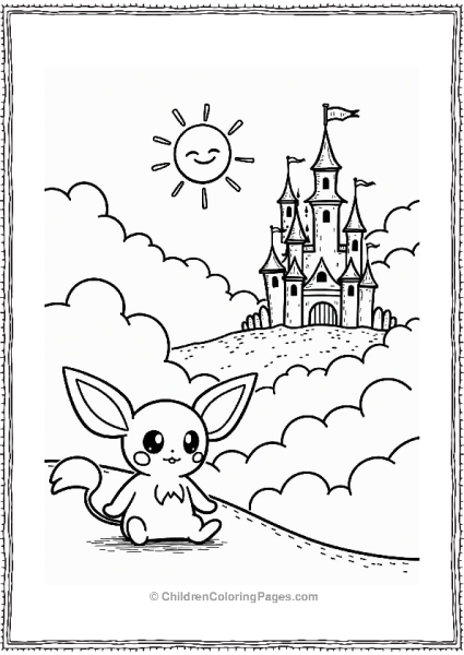 Pichu And A Dreamy Castle Free PDF Printable