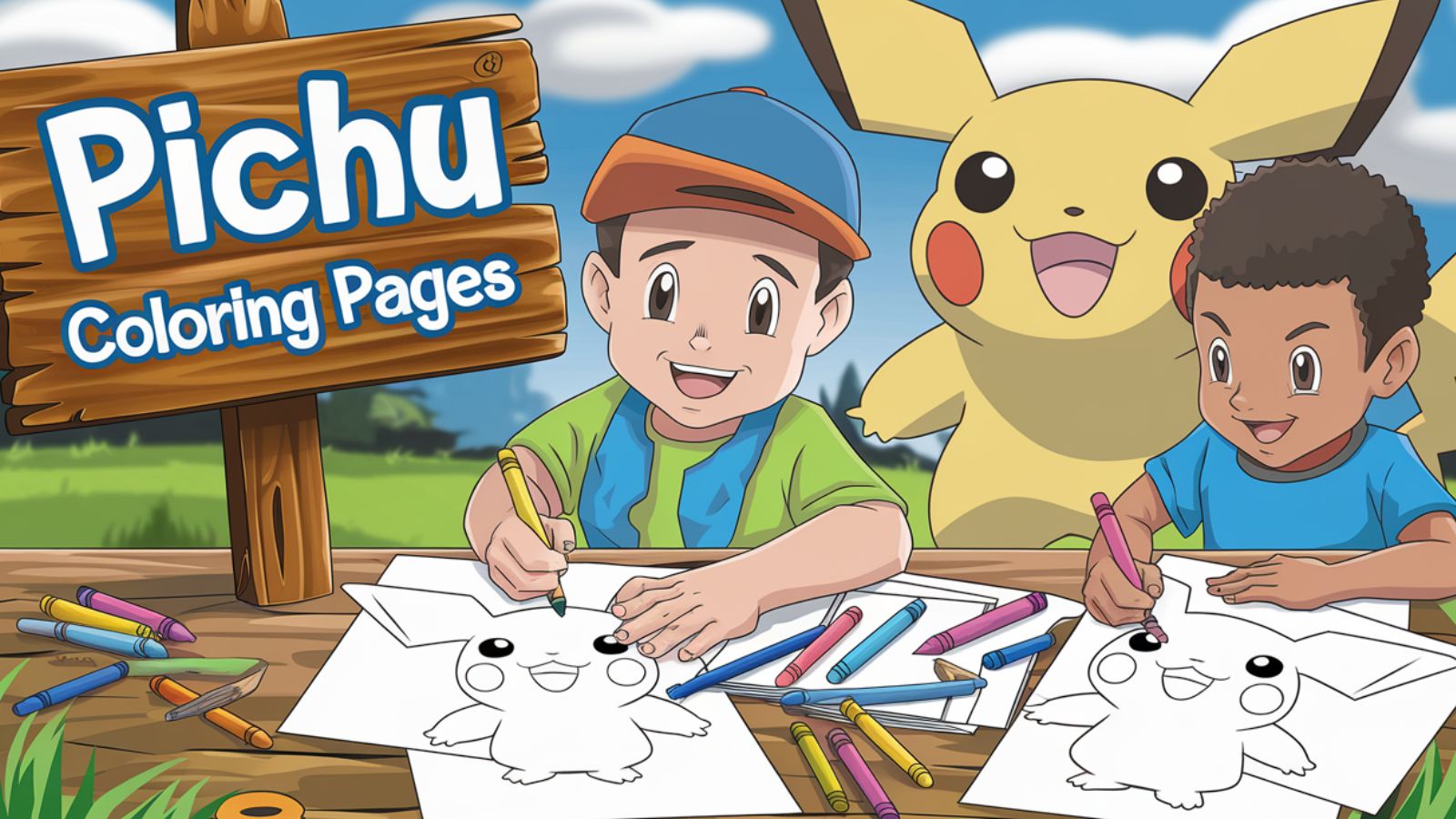 Pichu Coloring Pages – Free PDF Printables⚡👶🌟