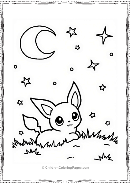 Pichu Gazing At Stars Free PDF Printable