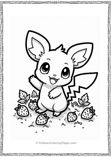 Pichu In A Berry Patch Free PDF Printable