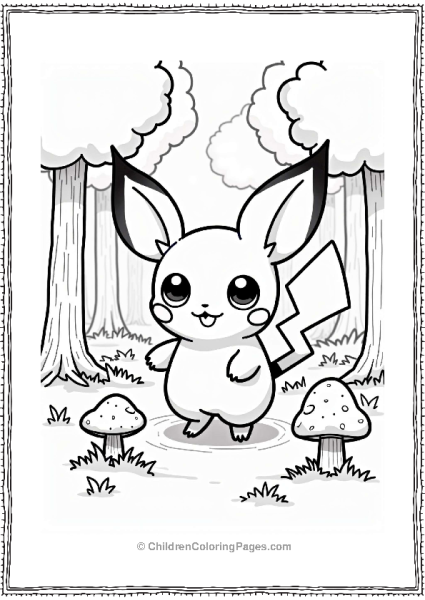 Pichu In A Forest Free PDF Printable