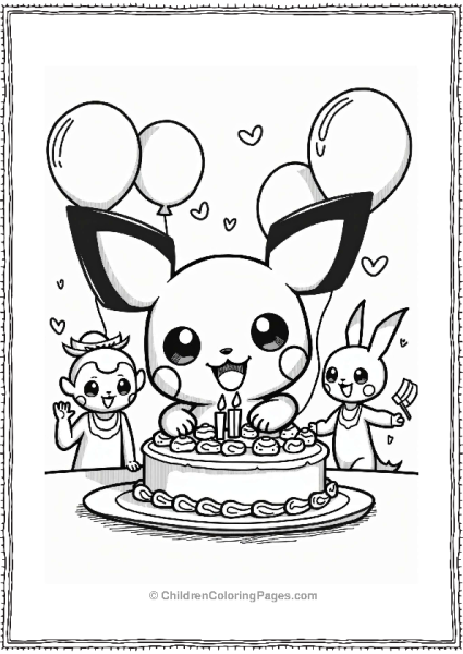 Pichus Birthday Celebration Free PDF Printable