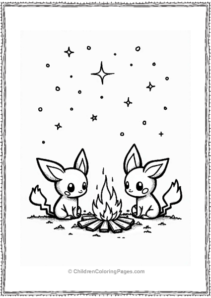 Pichus Family Campfire Under The Stars Free PDF Printable