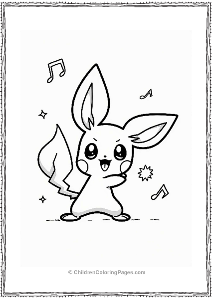 Pichus Solo Dance With Musical Notes Free PDF Printable