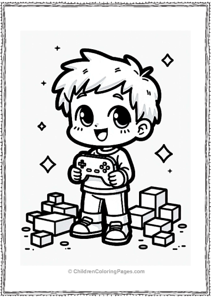 Pixelated Game Character In Y2K Theme Free PDF Printable