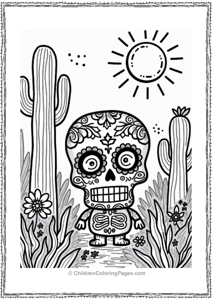 Playful Sugar Skull Celebration Free PDF Printable