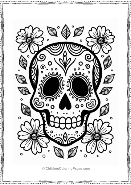 Playful Sugar Skull Design Free PDF Printable
