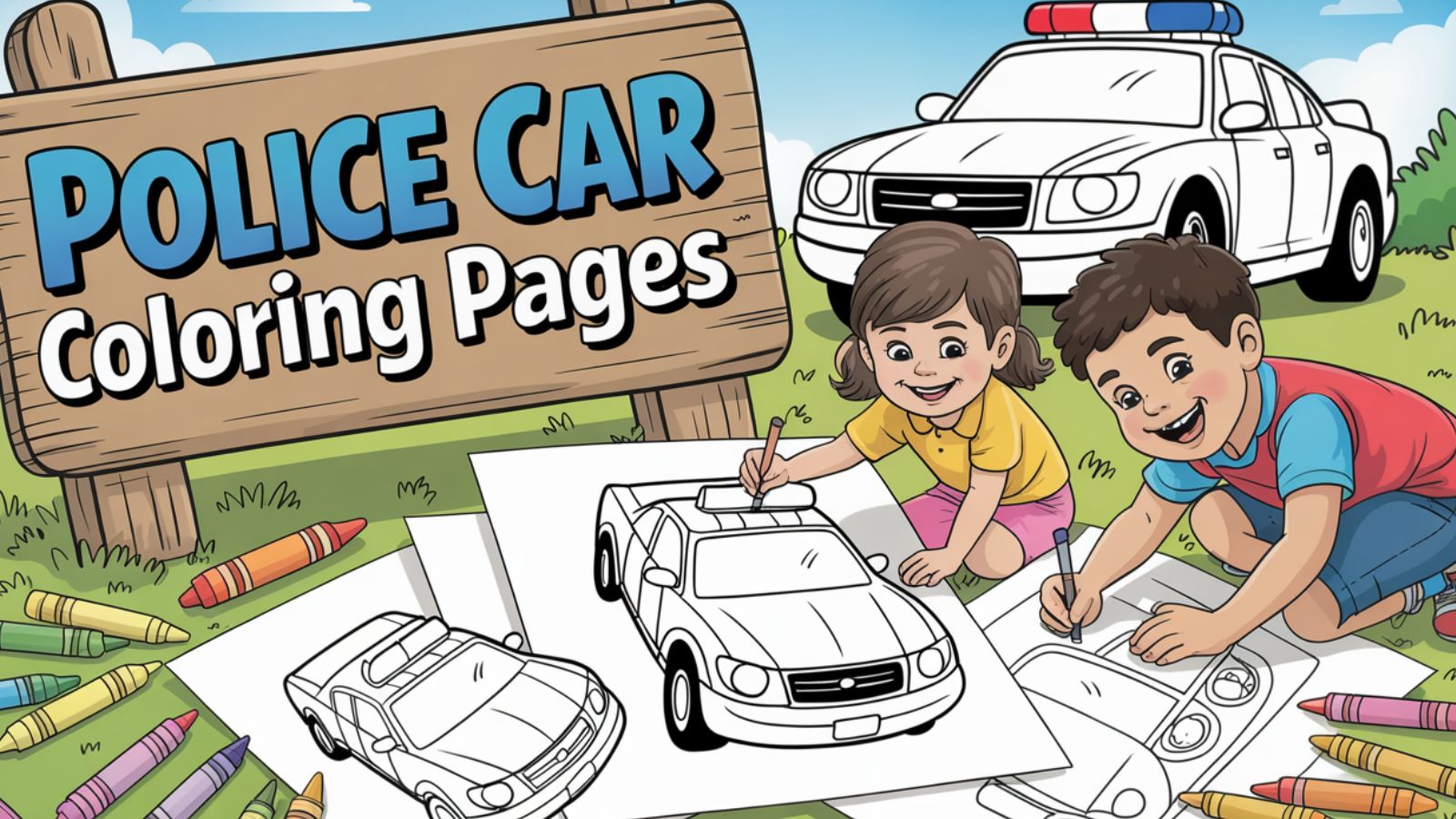 Police Car Coloring Pages – Free PDF Printables 🚓🛑🧰