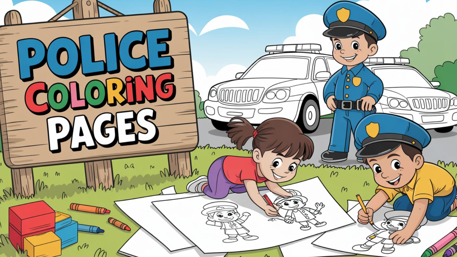 Police Coloring Pages – Free PDF Printables For Kids 👮‍♀️👮🚓⭐