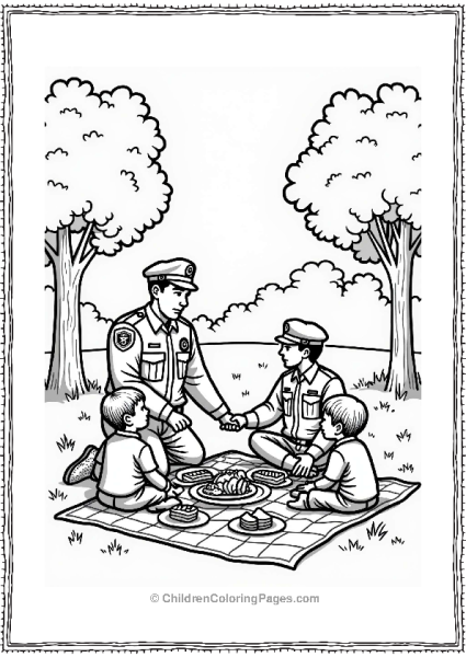 Police Community Picnic In The Park Free PDF Printable