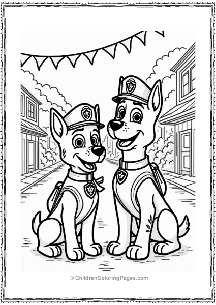 Police Dog At A Local Celebration Free PDF Printable