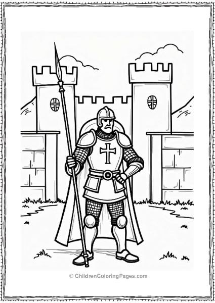 Police Medieval Guard At Castle Gate Free PDF Printable