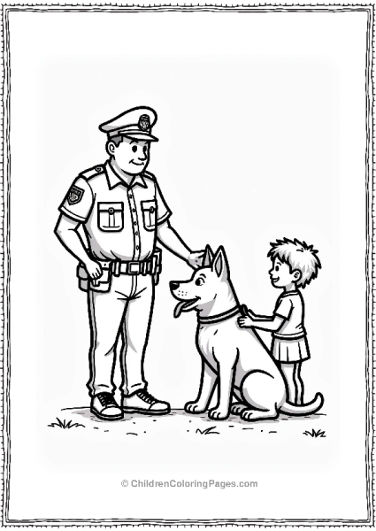 Police Officer And Dog Demonstration Free PDF Printable