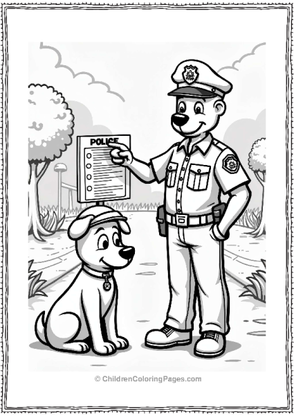 Police Officer And Dog Teach Stranger Danger Free PDF Printable