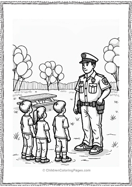 Police Officer Talks Safety With Kids Free PDF Printable
