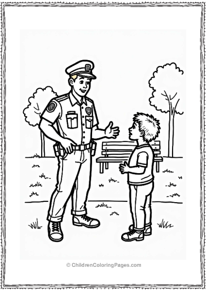 Police Officer Teaches Stranger Safety Free PDF Printable