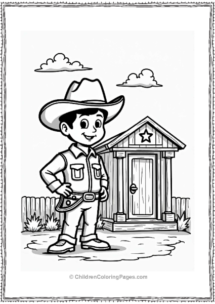 Police Old West Sheriff With Badge Free PDF Printable
