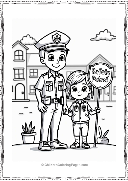 Police Safety Patrol At School Free PDF Printable