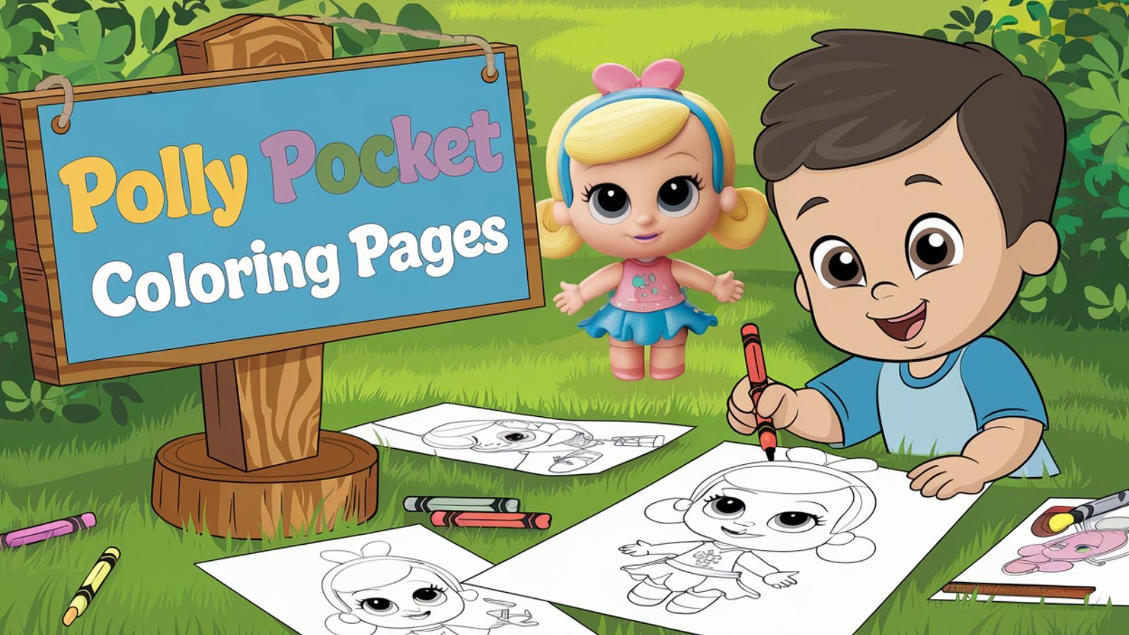 Polly Pocket Coloring Pages – Free PDF Printables💖🎎🏡