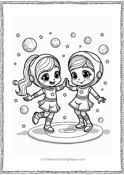 Polly Pocket Lila And Shanis Galactic Dance Free PDF Printable