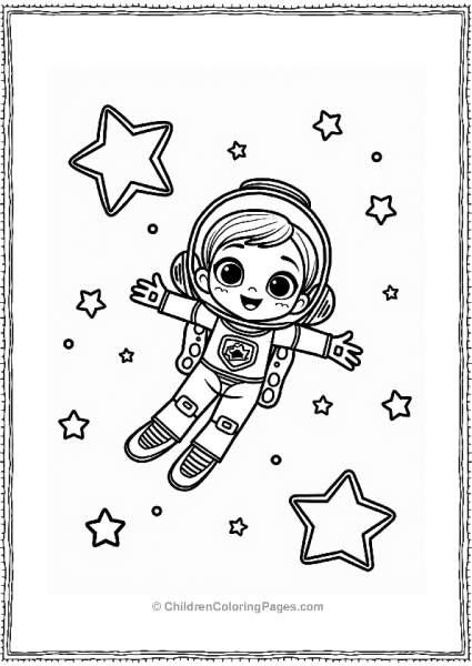 Polly Pocket Lila Floating Among Stars Free PDF Printable