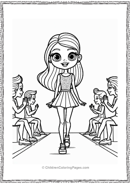 Polly Pocket Lila On The Runway Under Spotlight Free PDF Printable