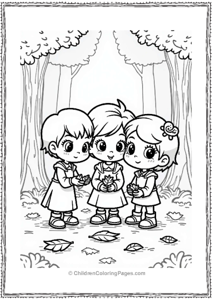 Polly Pocket Lila Shani And Nicholas Collecting Leaves Free PDF Printable