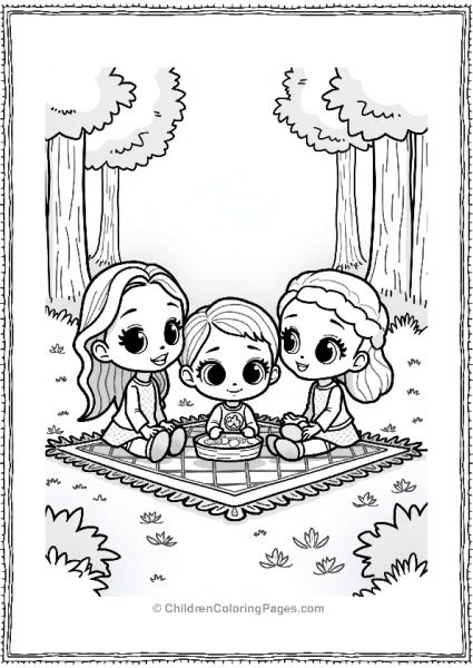 Polly Pocket Lila Shani And Nicholas Picnic In The Forest Free PDF Printable