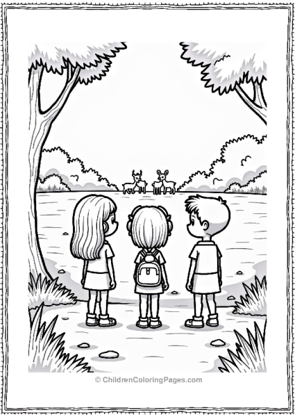 Polly Pocket Lila Shani And Nicholas Watching Deer Free PDF Printable