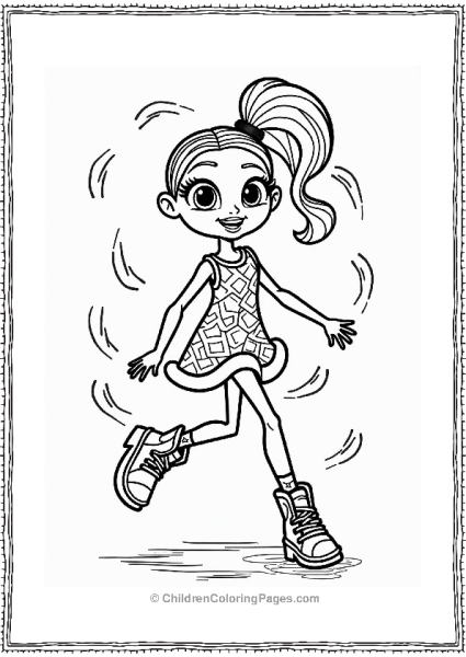 Polly Pocket Shanis Catwalk Spin Illustration Free PDF Printable
