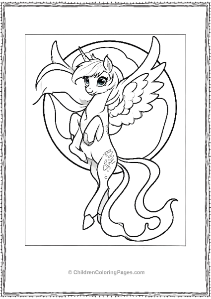 Princess Luna Flying Free PDF Printable