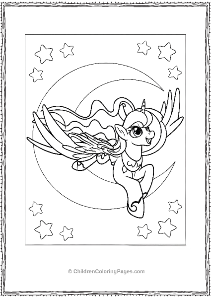 Princess Luna In The Night Sky Free PDF Printable