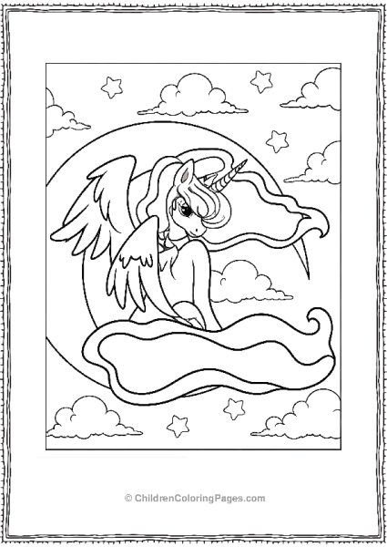 Princess Luna With Long Wavy Hair Free PDF Printable