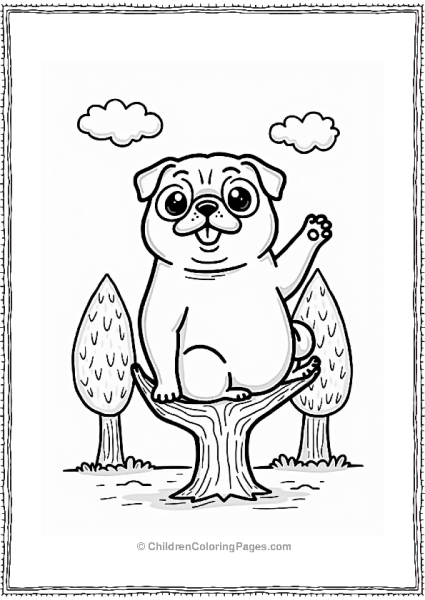Pug In Tree Pose Free PDF Printable