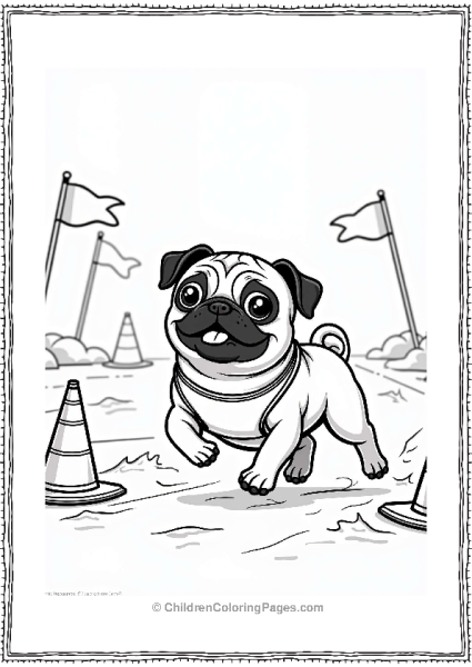 Pug Race Day Energetic Pug Running Free PDF Printable