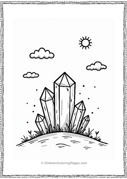 Quartz Crystals On Sand Free PDF Printable