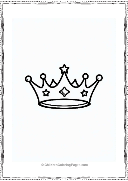 Queens Crown With Star Jewels Free PDF Printable