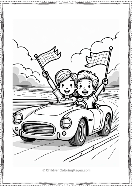 Race Car And Family Fun Free PDF Printable