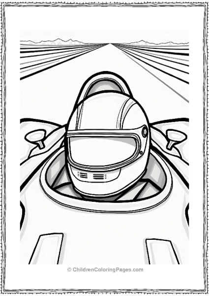 Race Car Dashboard With Safety Helmet Free PDF Printable