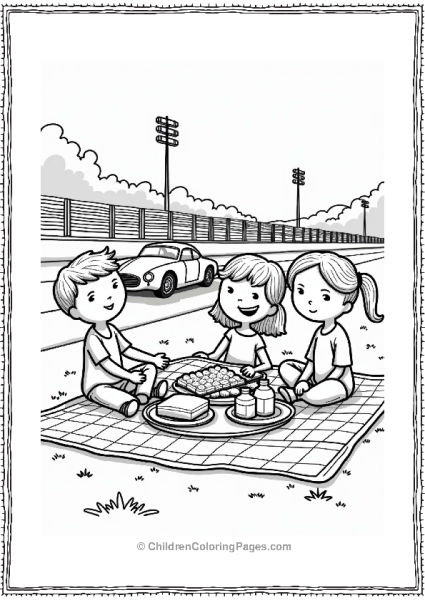 Race Car Picnic At The Track Free PDF Printable