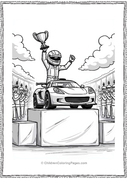 Race Car Podium Celebration Free PDF Printable
