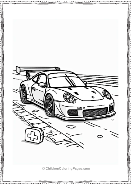 Race Car With First Aid Kit Free PDF Printable