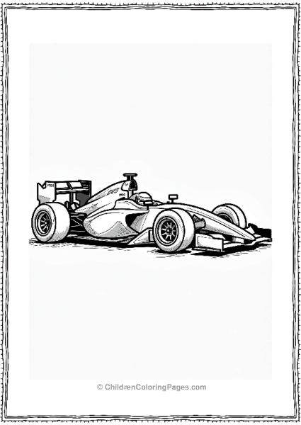 Race Car With Roll Cage Outline Free PDF Printable