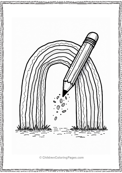 Rainbow And Pencil Doodles Free PDF Printable