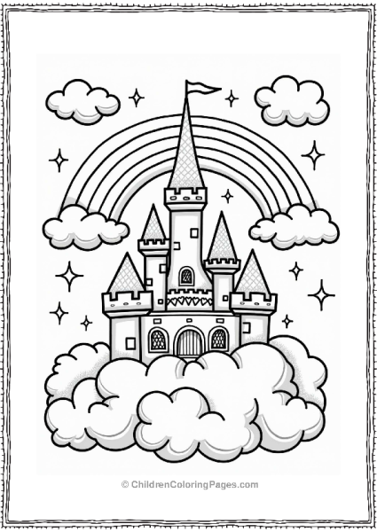 Rainbow Castle In The Clouds Free PDF Printable