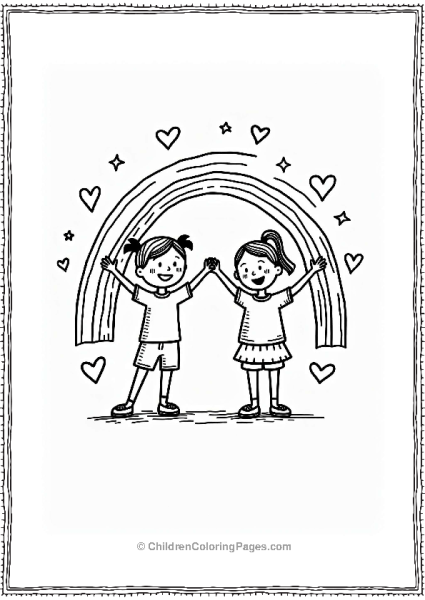 Rainbow Connection With Children Free PDF Printable