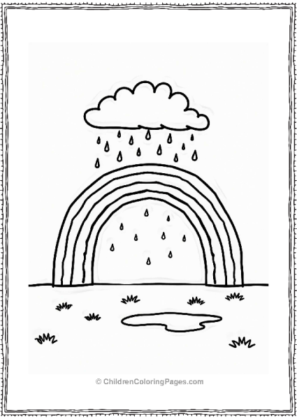 Rainbow Emerging From A Cloud Free PDF Printable