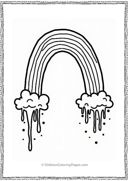 Rainbow From A Paintbrush Free PDF Printable