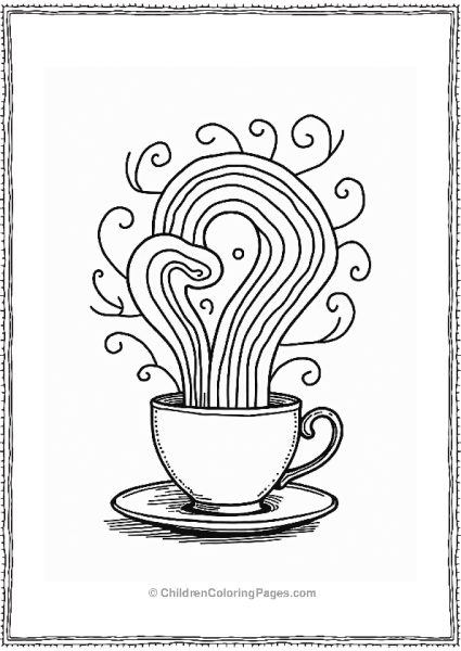 Rainbow From A Whimsical Teacup Free PDF Printable