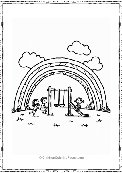 Rainbow Over Playground Free PDF Printable